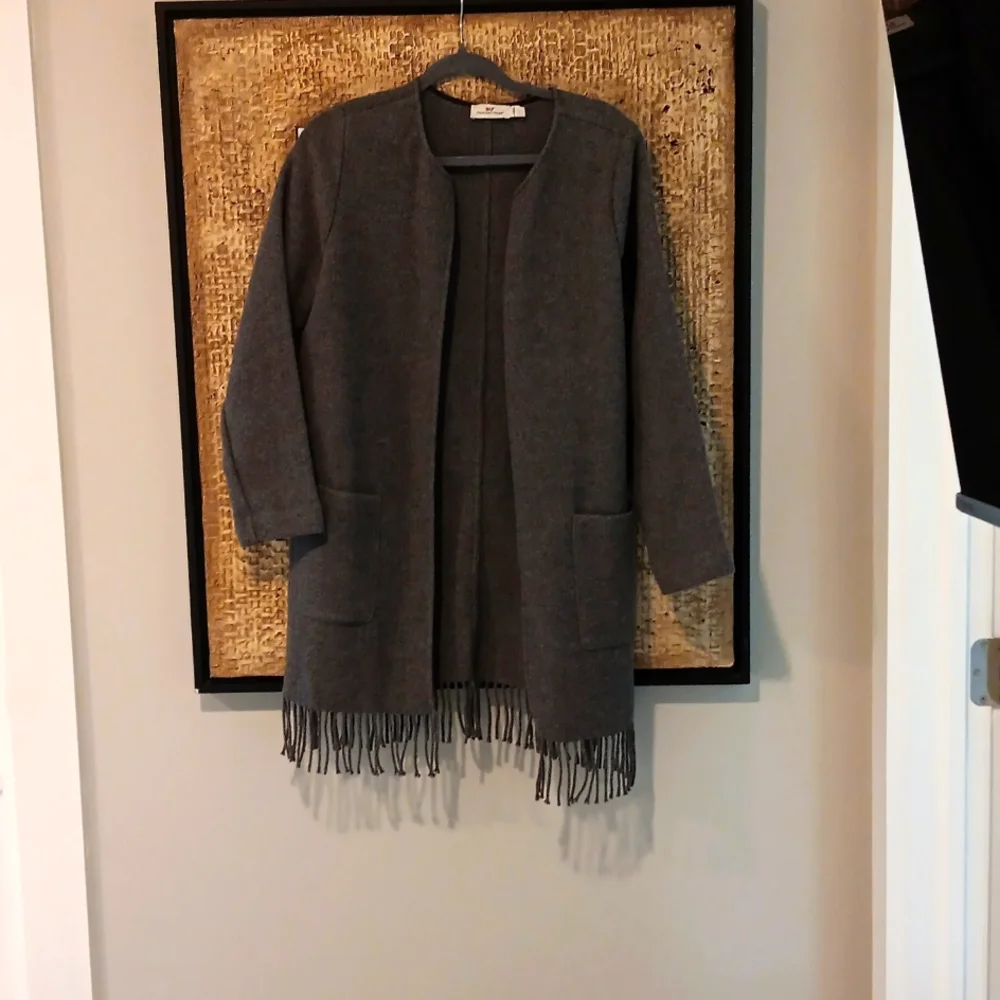 Vineyard Vines Gray Fringe Jacket - Picture 1 of 3